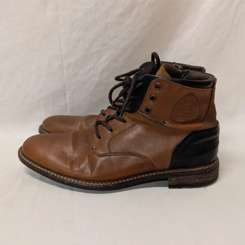 Bull Boxer Biltmore Men's Cognac and Black Chukka Boots Size 10